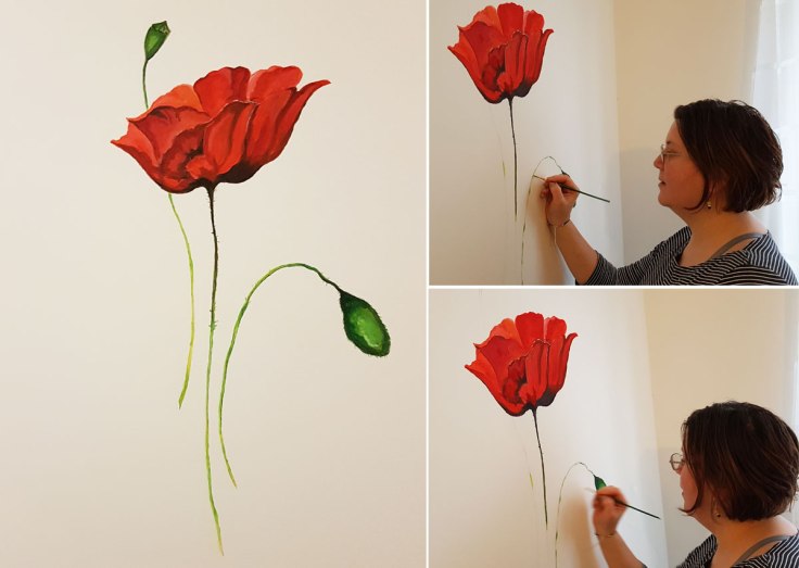 mural-art-painting-on-the-wall-poppies-painting-