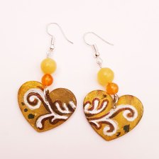 hand-painted-original-earrings-abstract-wood-beautifu-yellow-heart-colourful-gift-for-her